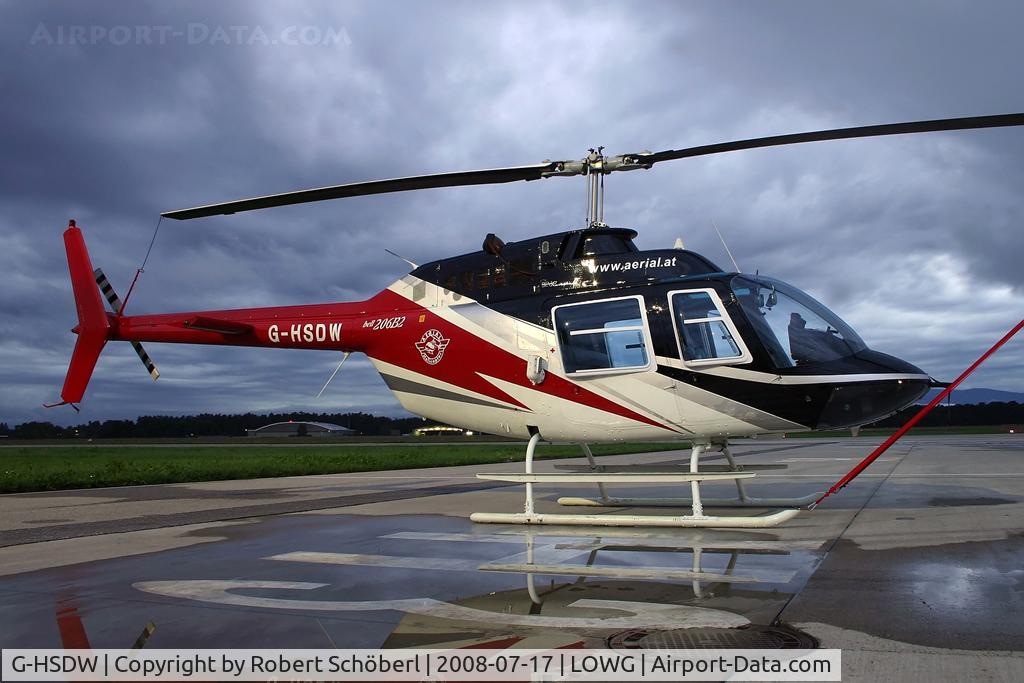 G-HSDW, 1975 Bell 206B JetRanger II C/N 1789, Operated by Aerial Helikopter