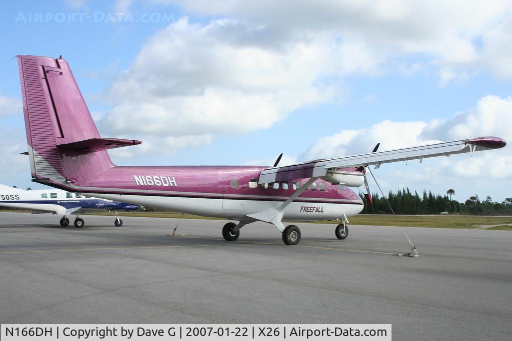 N166DH, 1967 De Havilland Canada DHC-6-100 Twin Otter C/N 66, Tied down at Sebastian, FL.