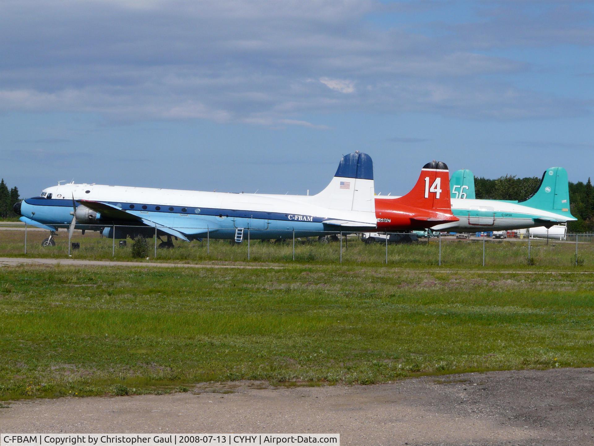 C-FBAM, 1944 Douglas C-54G-DC Skymaster Skymaster C/N 36009, C-FBAM at Buffalo Air, Hay River, NT Canada