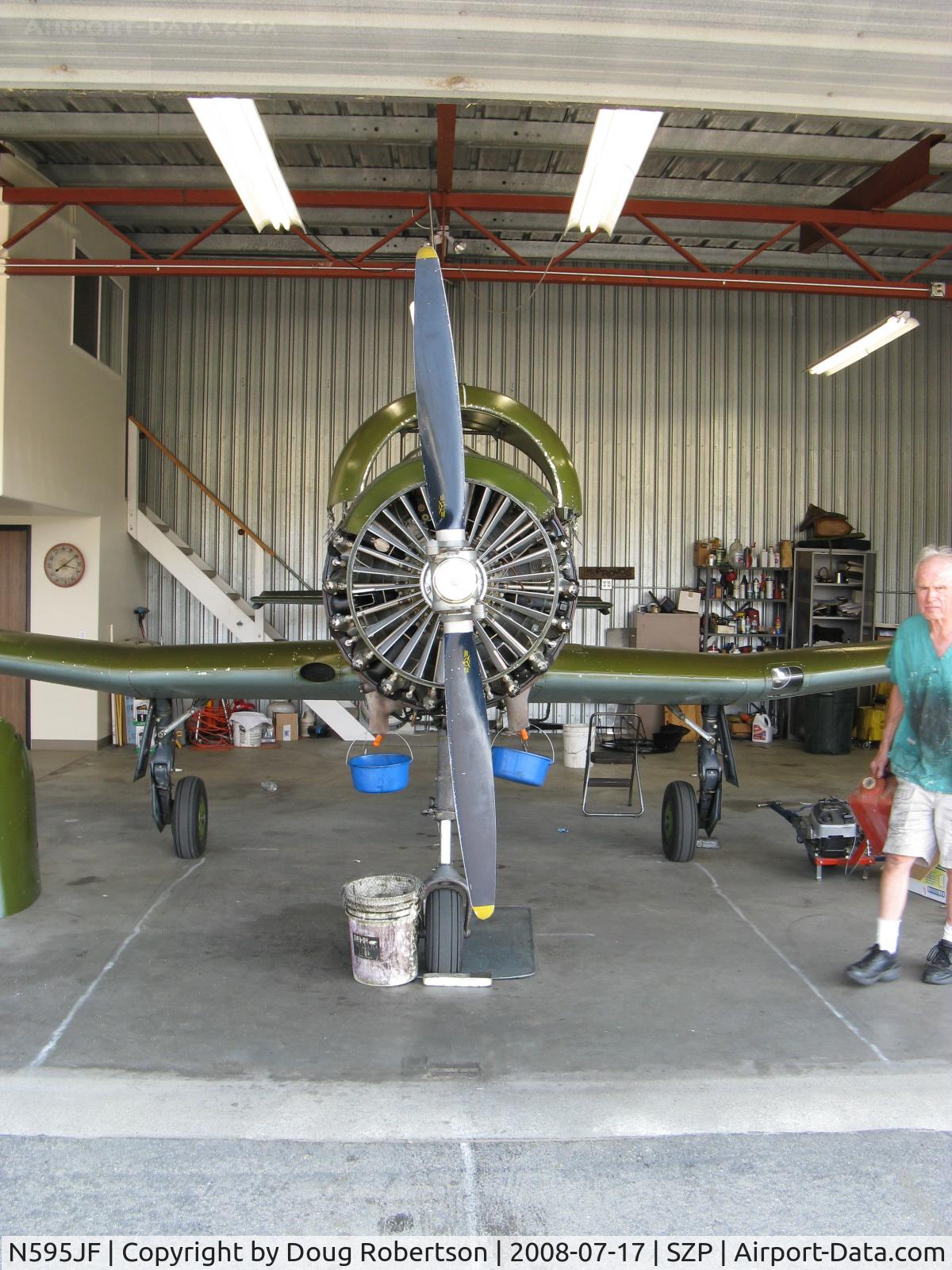 N595JF, 1969 Nanchang CJ-6A C/N 2532051, 1969 Nanchang China CJ-6A, Vedeneev (Ivchenko) M14b 360 Hp upgrade, swap heavy three blade for lighter two blade prop and install swivel air vanes for engine temp. regulation, after good test flight