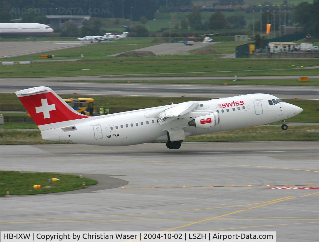 HB-IXW, 1995 British Aerospace Avro 146-RJ100 C/N E3272, Swiss