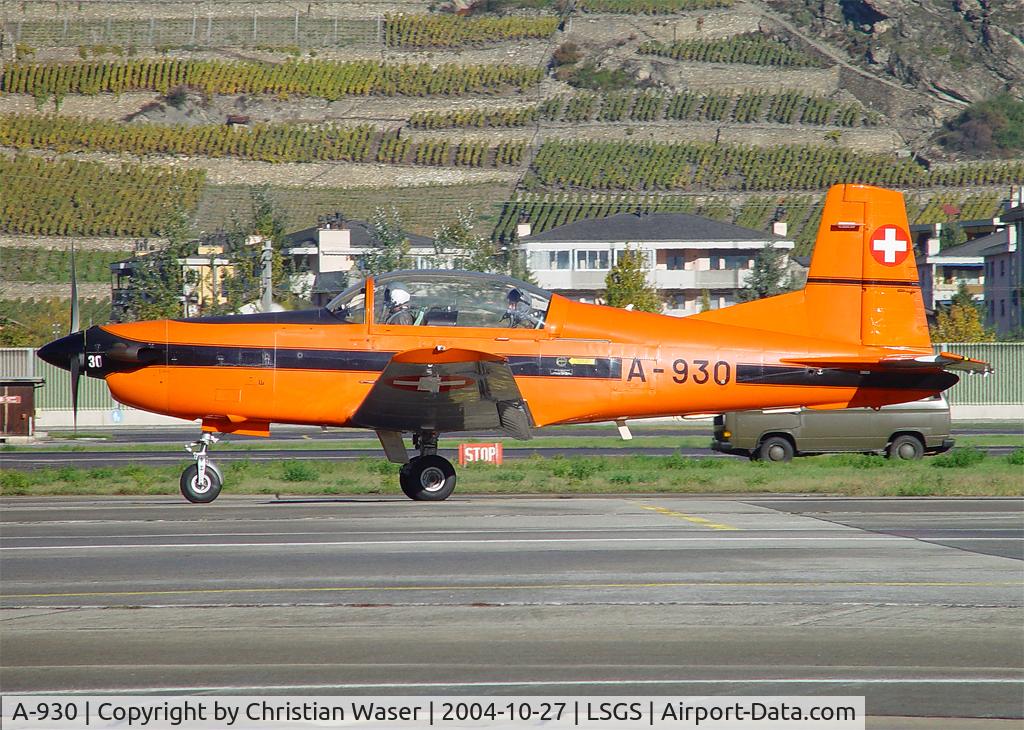 A-930, 1983 Pilatus PC-7 Turbo Trainer C/N 338, Swiss Air Force