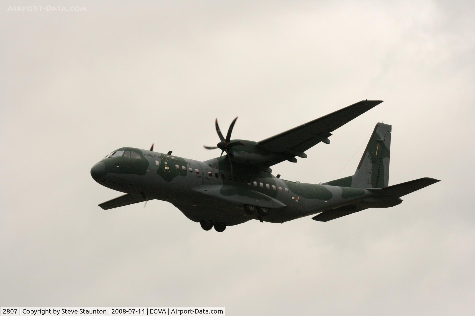 2807, CASA C-105A Amazonas C/N S-040, Taken at the Royal International Air Tattoo 2008 during arrivals and departures (show days cancelled due to bad weather)