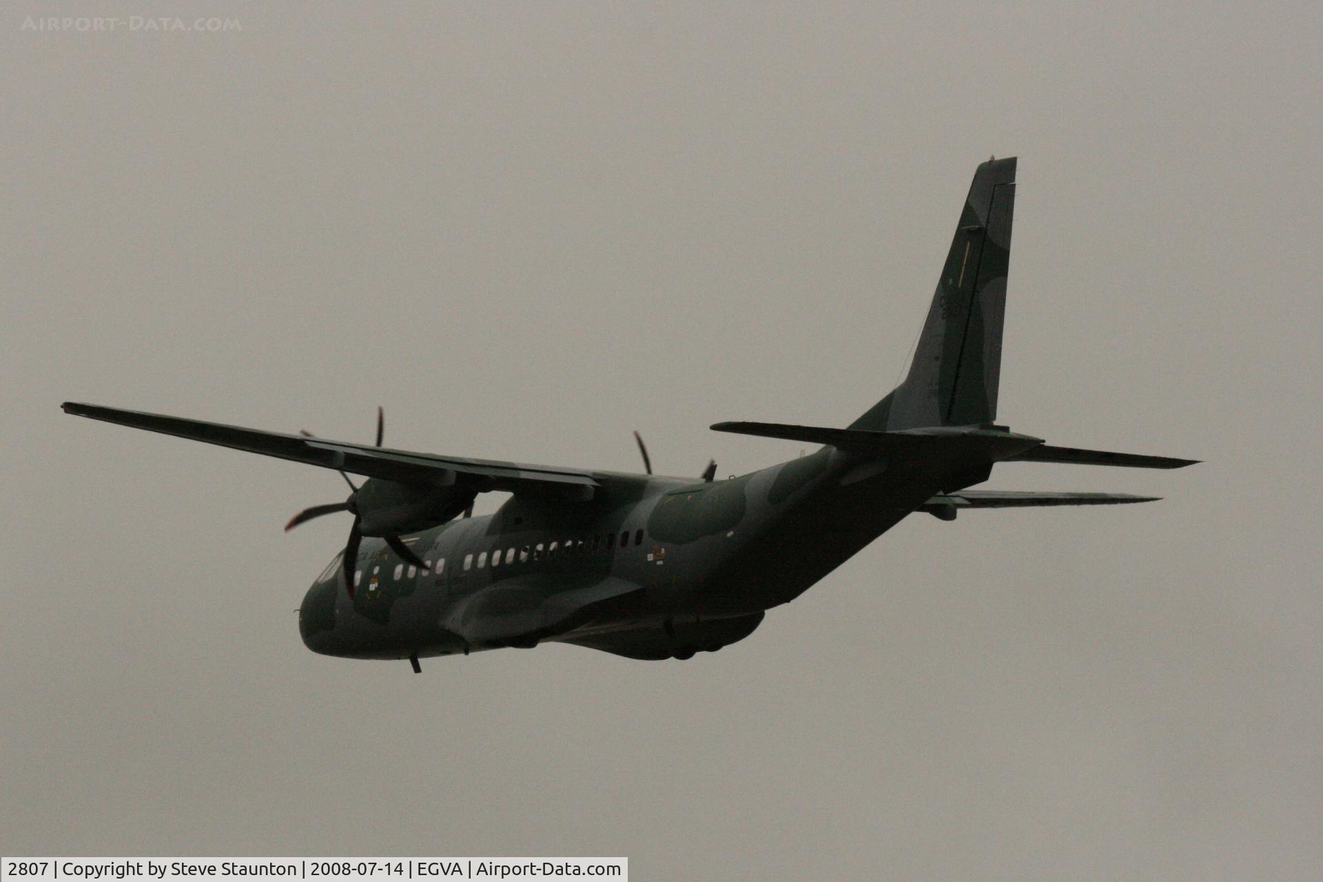 2807, CASA C-105A Amazonas C/N S-040, Taken at the Royal International Air Tattoo 2008 during arrivals and departures (show days cancelled due to bad weather)