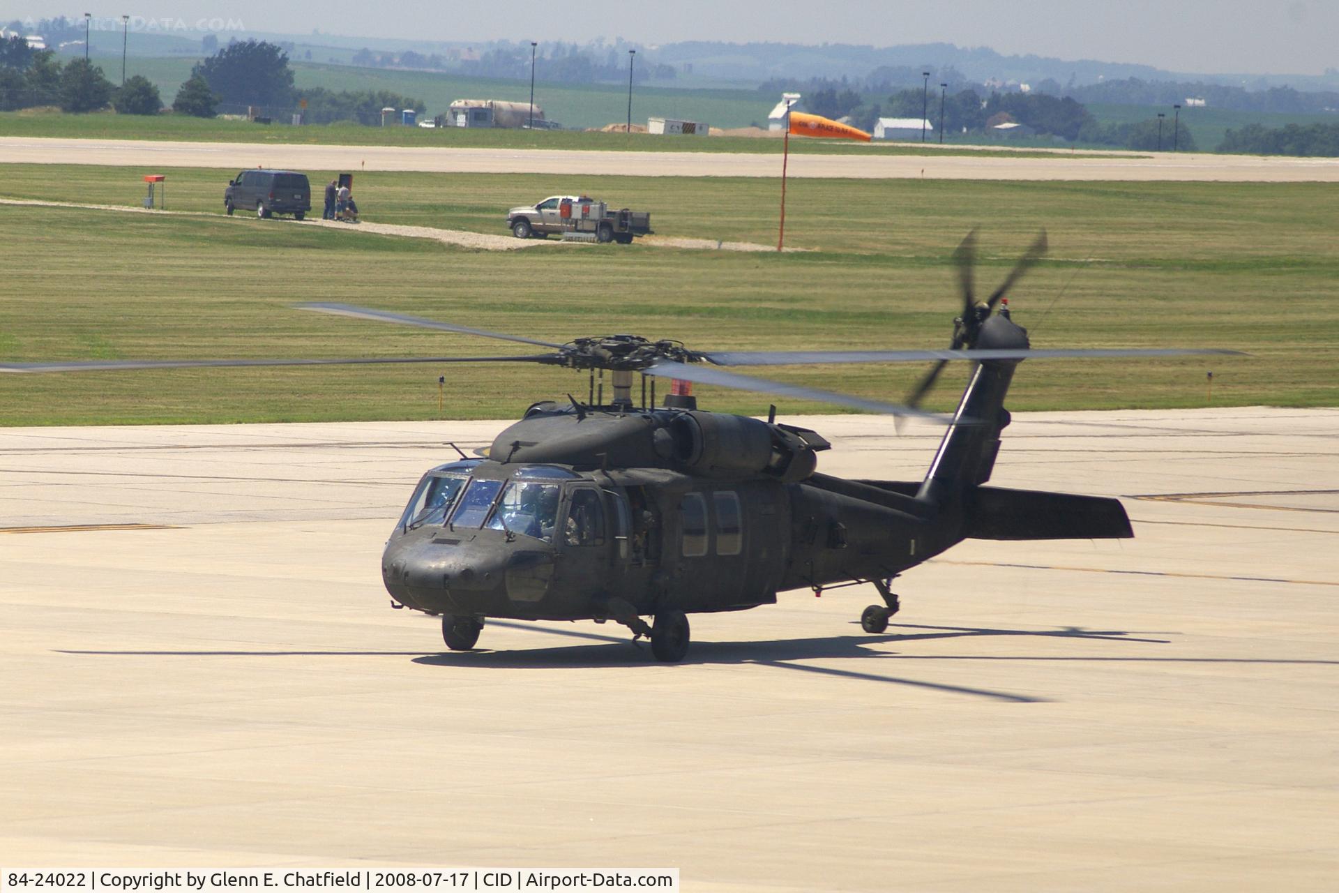 84-24022, 1986 Sikorsky EH-60A Black Hawk C/N 70-969, EH-60A on the Landmark ramp, seen from my office window