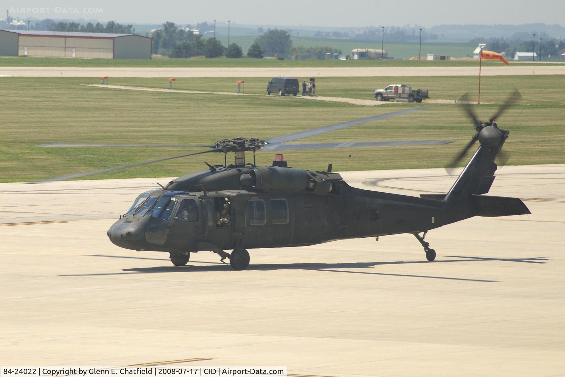 84-24022, 1986 Sikorsky EH-60A Black Hawk C/N 70-969, EH-60A on the Landmark ramp, seen from my office window