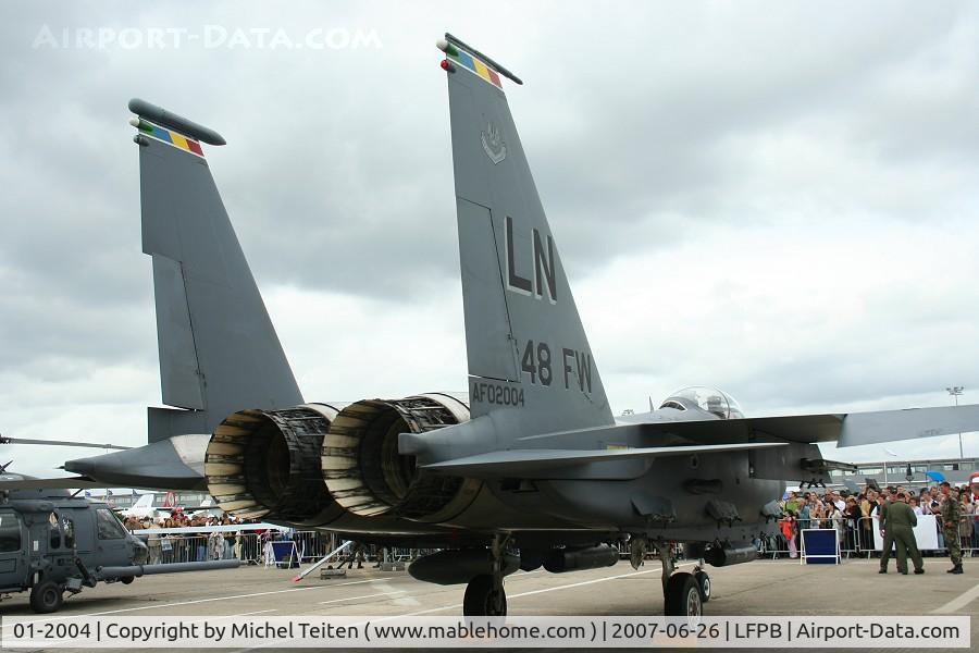 01-2004, 2001 McDonnell Douglas F-15E Strike Eagle C/N 1375/E236, Commander aircraft from 48th FW - Bourget Airshow 2007