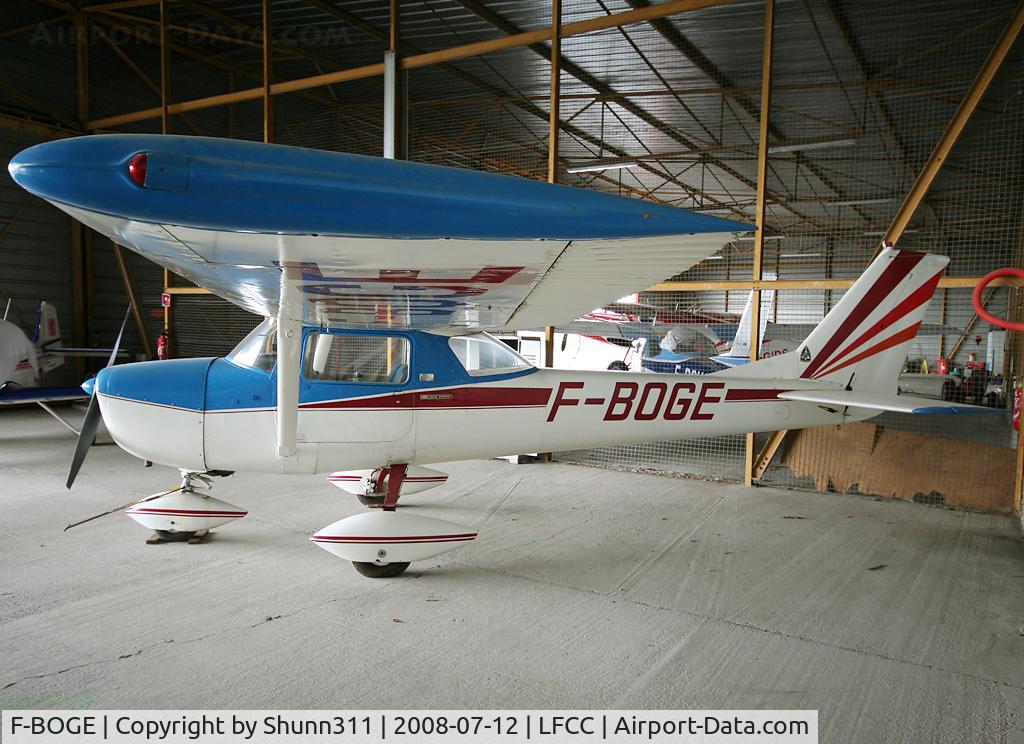 F-BOGE, Reims F150G C/N 0094, Parked inside Airclub's hangard...