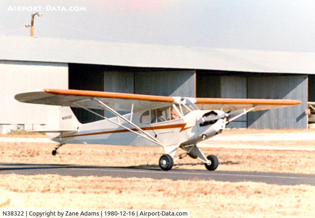 N38322, 1941 Piper J3C-65 Cub Cub C/N 6930, My friend the late John Van Dyke on a check ride at the former Mangham Airport, North Richland Hills, TX
