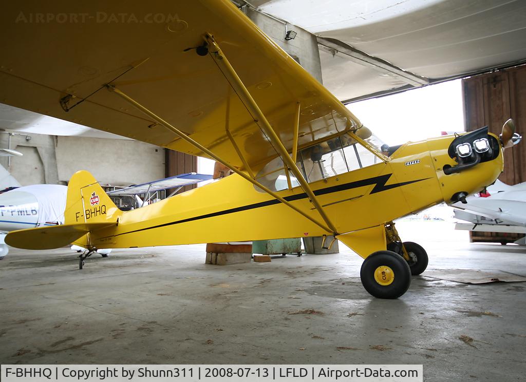 F-BHHQ, Piper J3C-65 Cub C/N 10272, Parked inside Airclub's hangard...