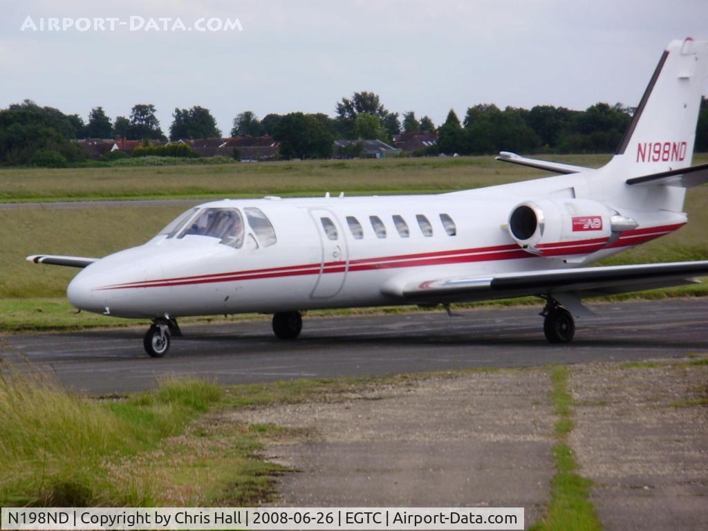 N198ND, 1990 Cessna 550 C/N 550-0630, Taxing out to R/W 21