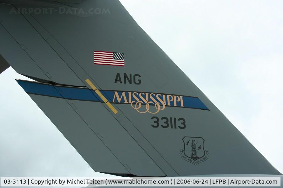 03-3113, 2003 Boeing C-17A Globemaster III C/N P-113, 183rd AS / 173nd AW Mississippi ANG