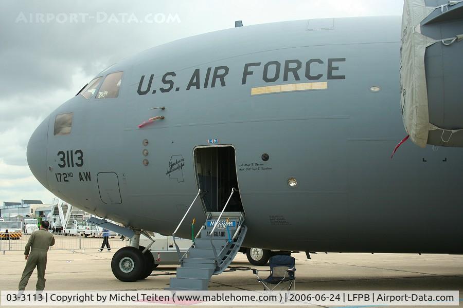 03-3113, 2003 Boeing C-17A Globemaster III C/N P-113, 183rd AS / 173nd AW Mississippi ANG