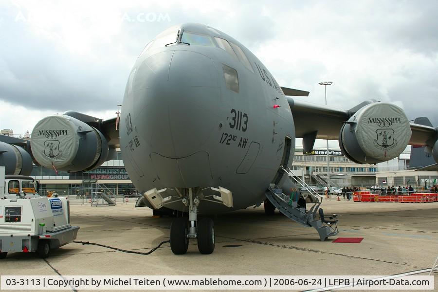 03-3113, 2003 Boeing C-17A Globemaster III C/N P-113, 183rd AS / 173nd AW Mississippi ANG