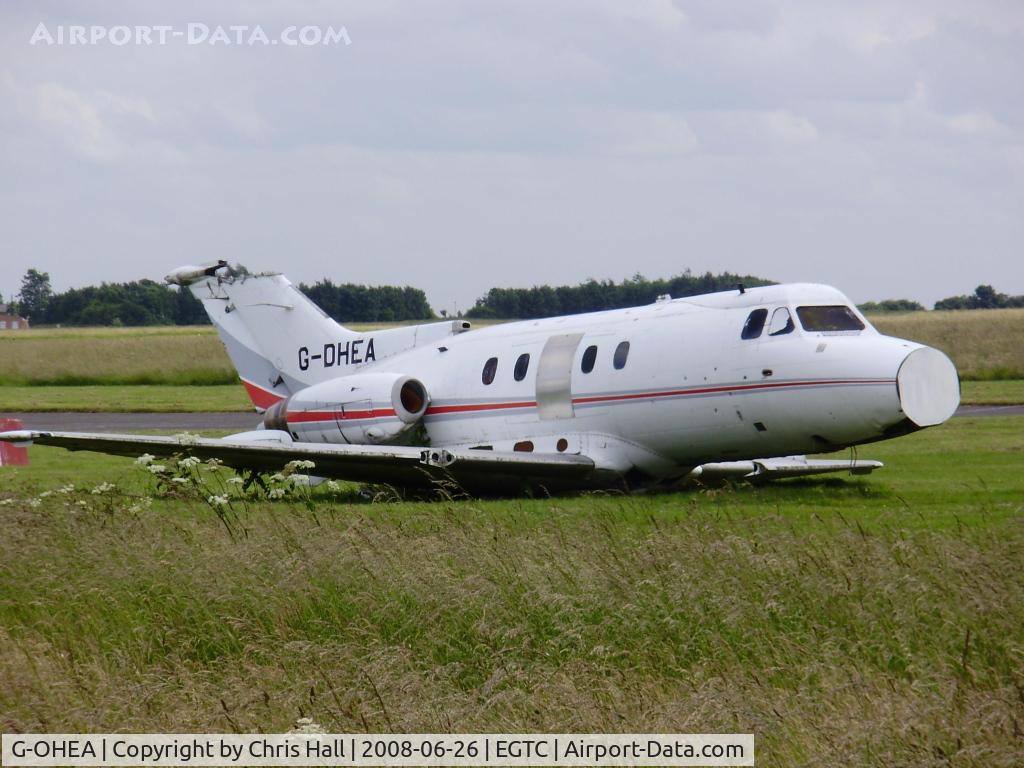 G-OHEA, 1967 Hawker Siddeley HS.125 Series 3B/RA C/N 25144, displaying false reg no G-DHEA. previous reg. G-AVRG