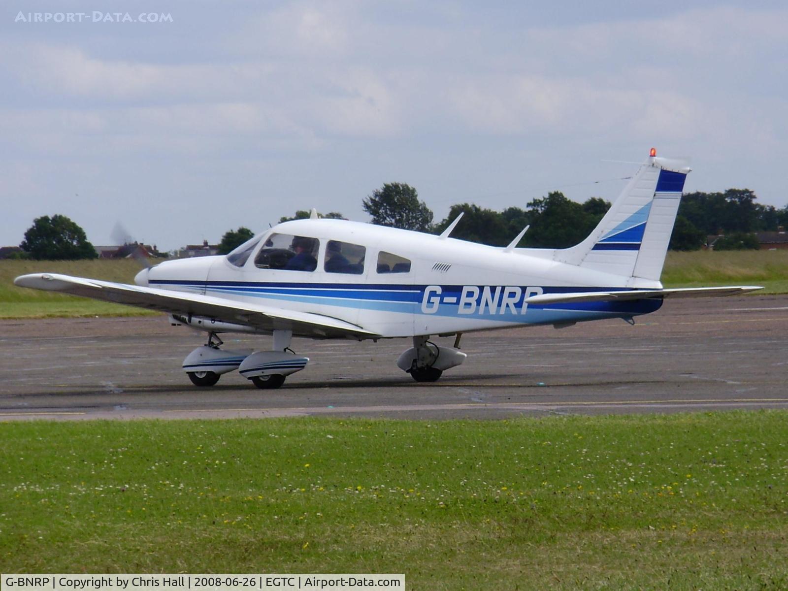 G-BNRP, 1977 Piper PA-28-181 Cherokee Archer II C/N 28-7790528, Taxing out to R/W 21