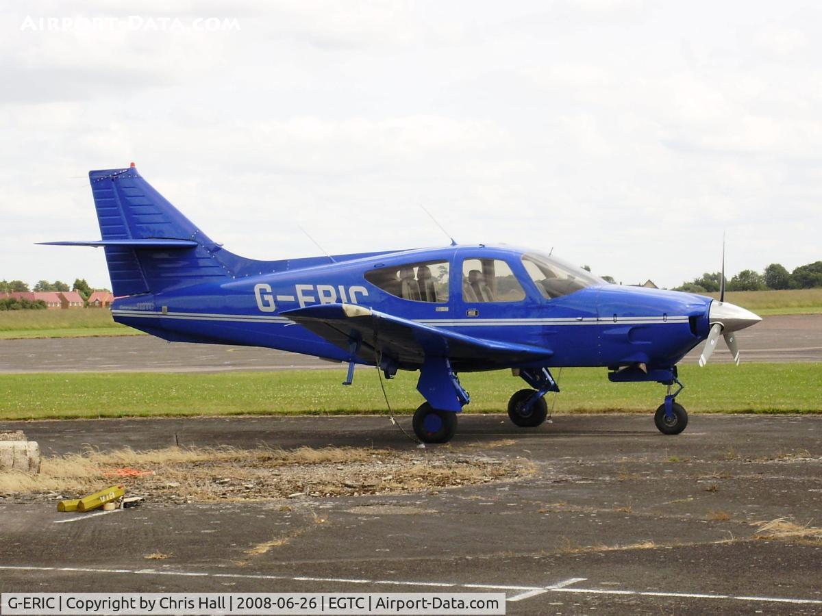 G-ERIC, 1976 Rockwell International 112TC Commander Commander C/N 13010, tied down for the night