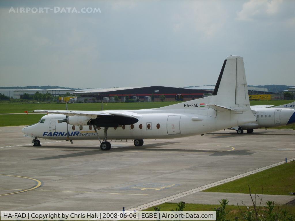 HA-FAD, 1971 Fokker F-27-500 Friendship C/N 10449, Farnair Fokker F-27-500