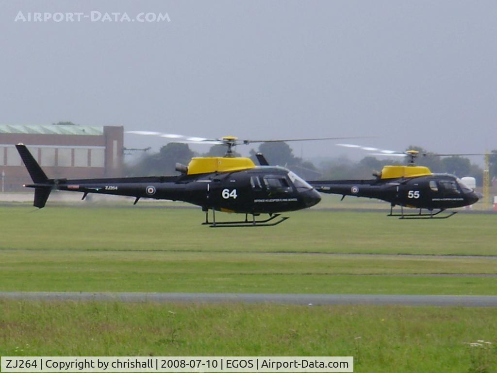 ZJ264, 1997 Eurocopter AS-350BB Squirrel HT1 Ecureuil C/N 2992, in the company of ZJ255