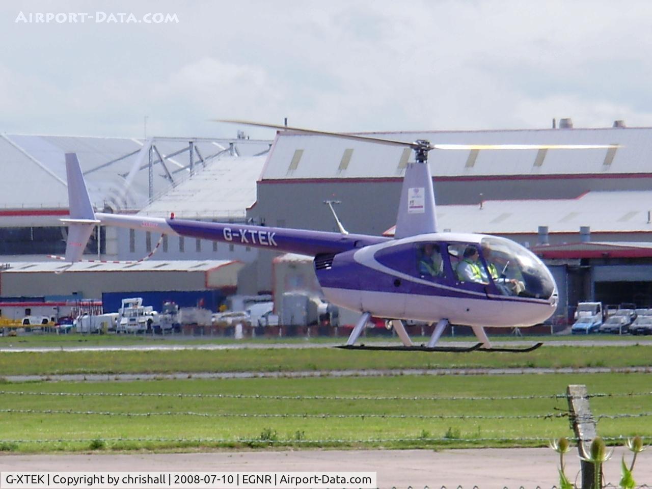 G-XTEK, 1999 Robinson R44 C/N 0647, departing from Hawarden