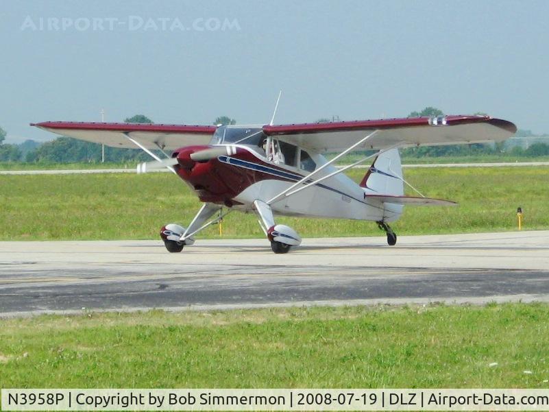N3958P, 1956 Piper PA-22-150 Tri-Pacer C/N 22-3636, Departing Delaware, OH