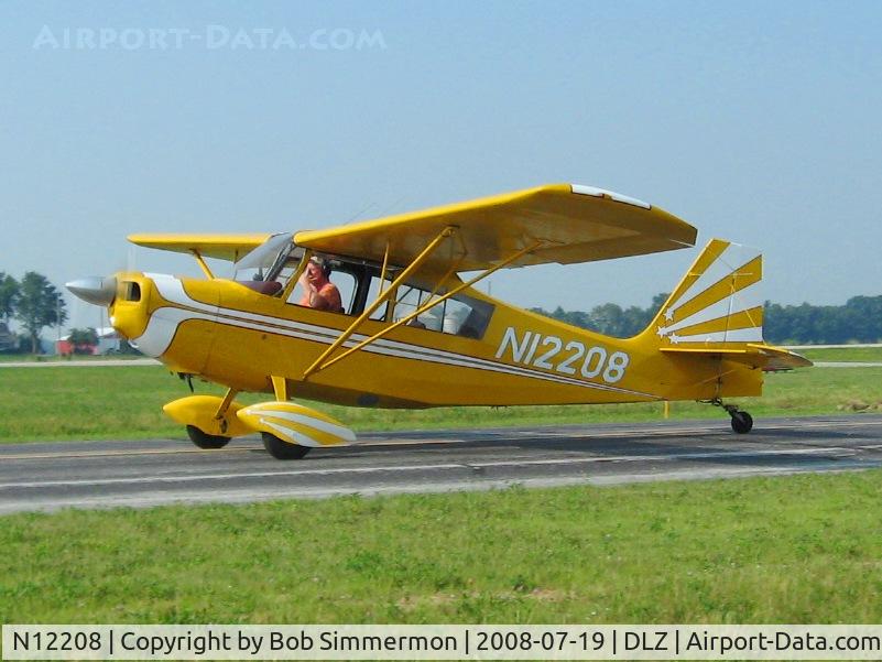 N12208, 1972 Bellanca 7KCAB Citabria C/N 300-72, Departing Delaware, OH