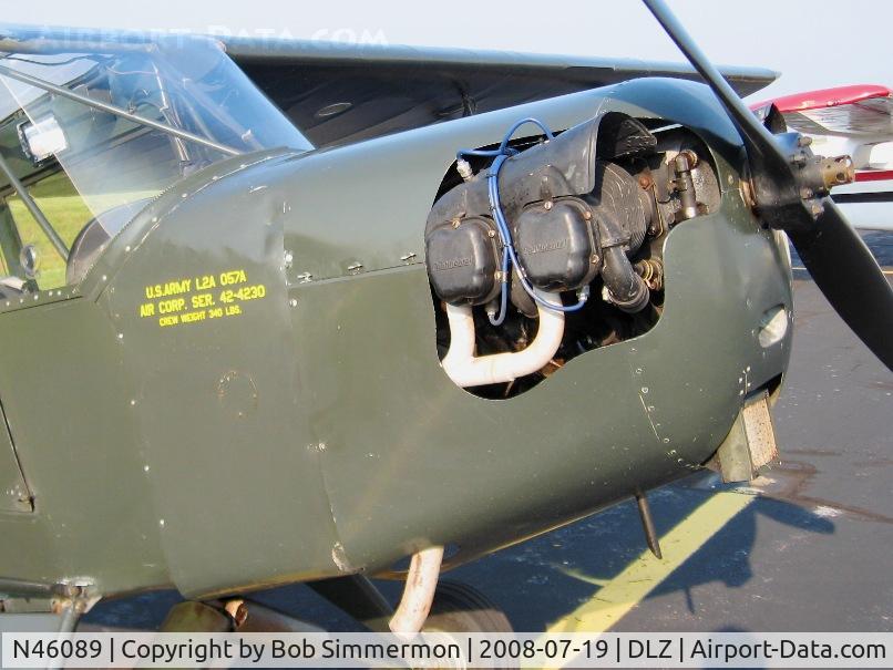 N46089, 1942 Taylorcraft DCO-65 C/N 4230, Business end