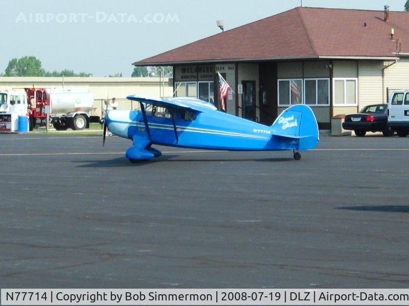 N77714, 1946 McClish Funk B85C C/N 344, On the ramp at Delaware, OH