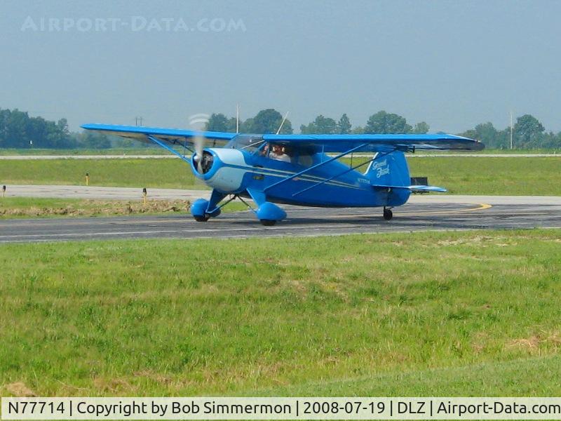 N77714, 1946 McClish Funk B85C C/N 344, Departing Delaware, OH