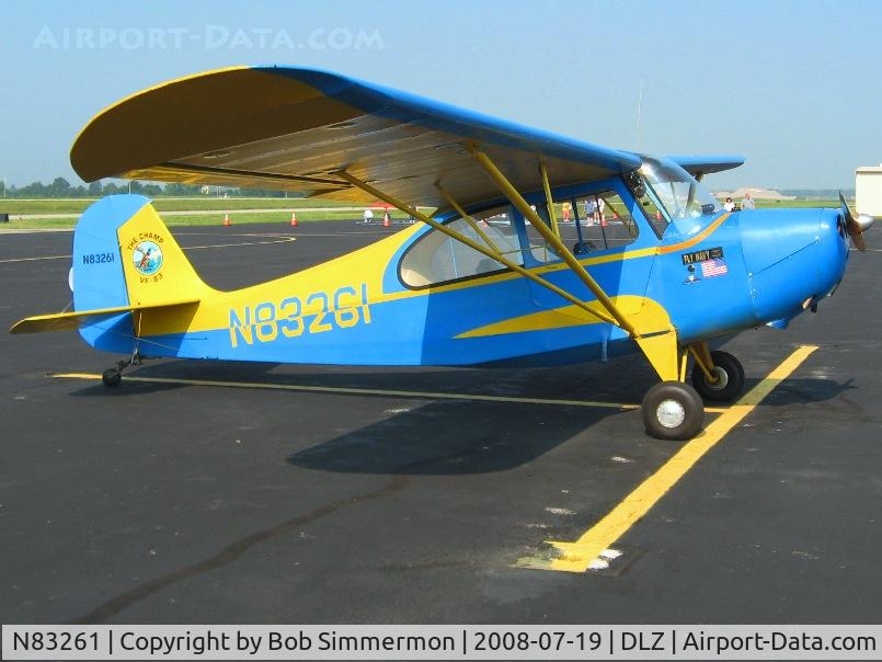 N83261, 1946 Aeronca 7AC Champion C/N 7AC-1925, On the ramp at Delaware, OH