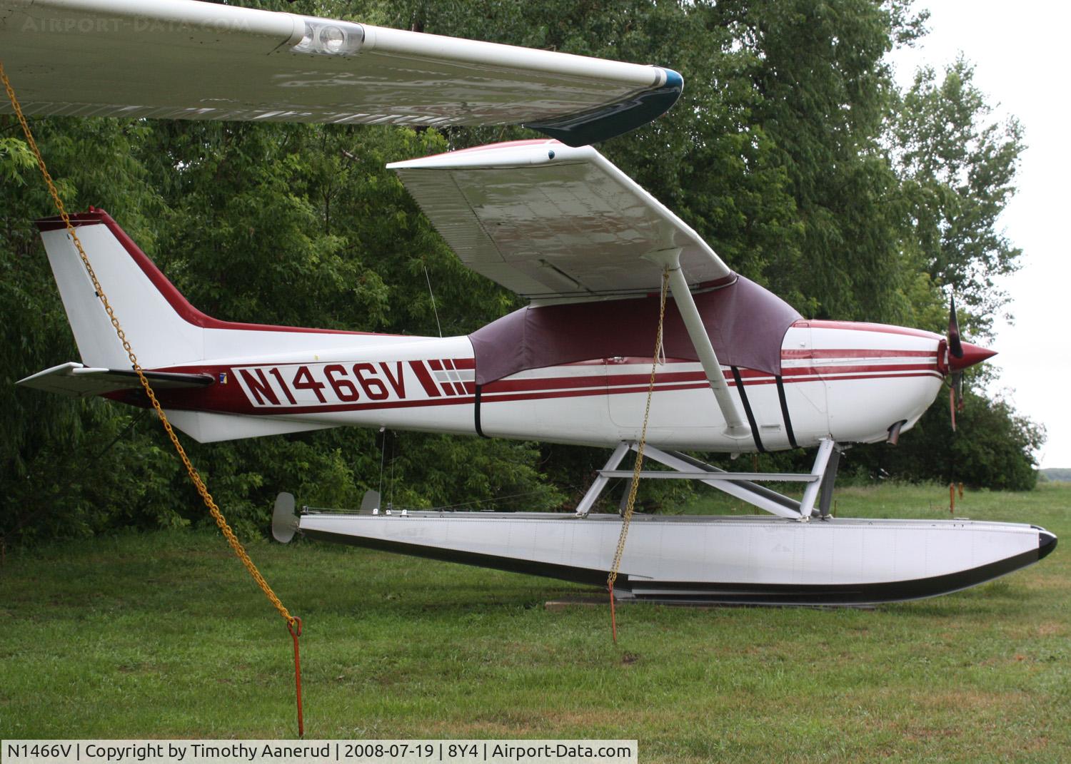 N1466V, 1974 Cessna 172M C/N 17263603, Tied down at Surfside Seaplane Base.