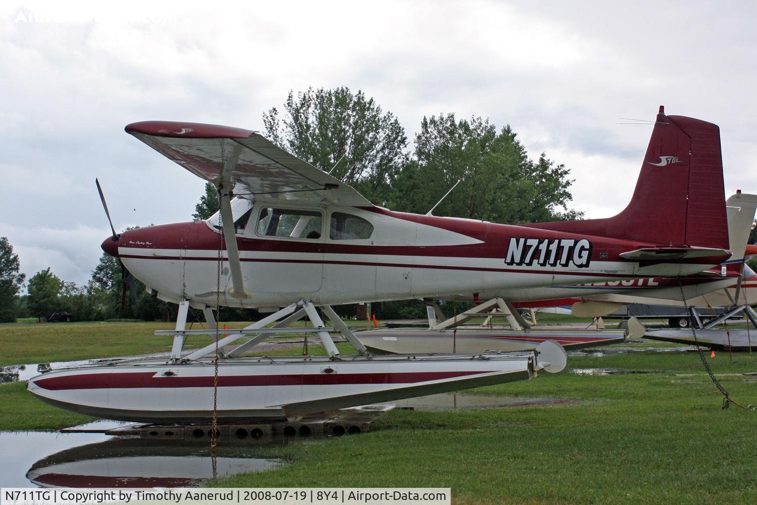 N711TG, 1957 Cessna 182A Skylane C/N 34304, Tied down at Surfside Seaplane Base, 1957 Cessna 182A Skylane, c/n 34304