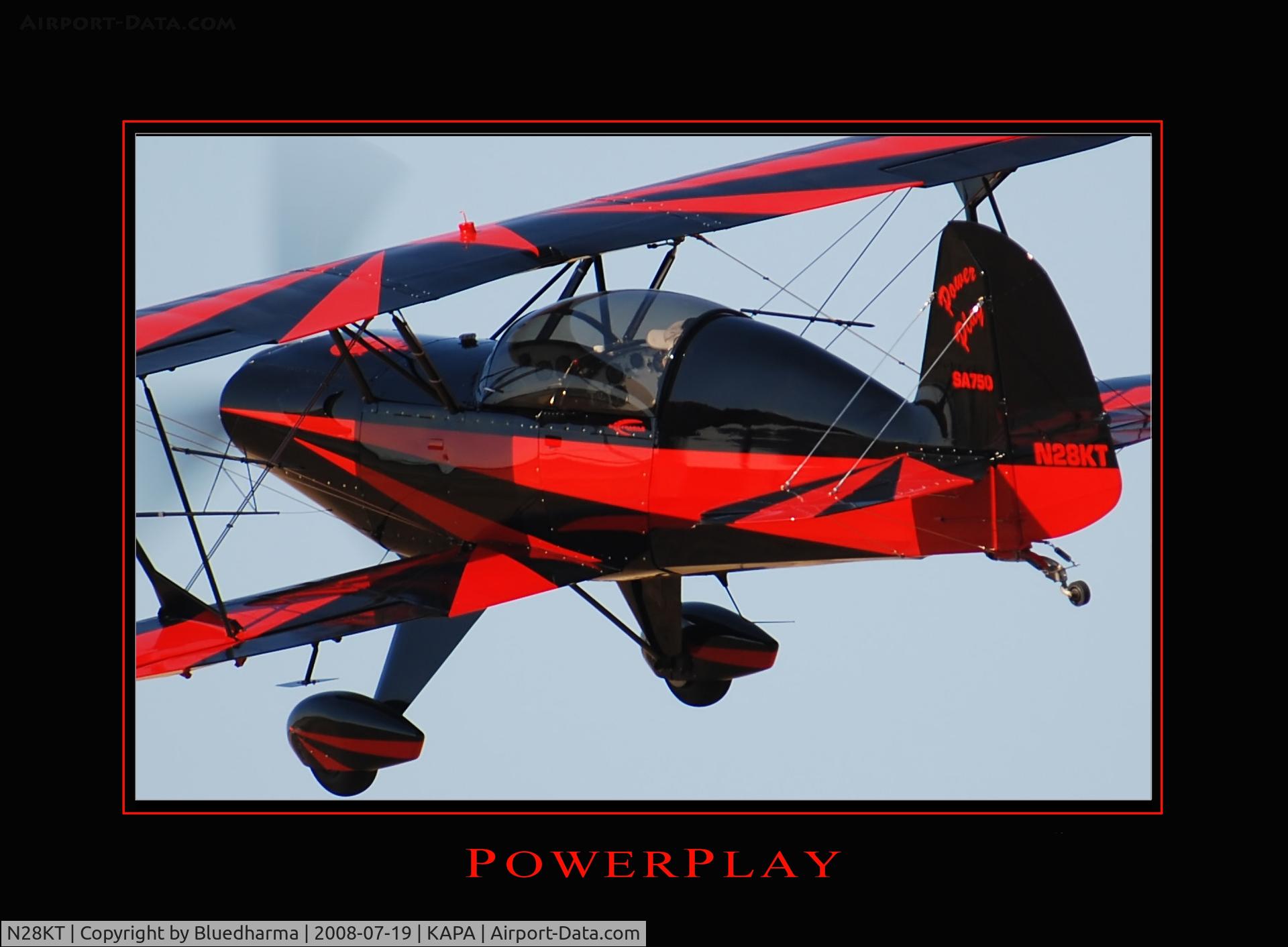 N28KT, 2005 Stolp SA-750 Acroduster Too C/N 0028, Power Play on final approach to 17L.