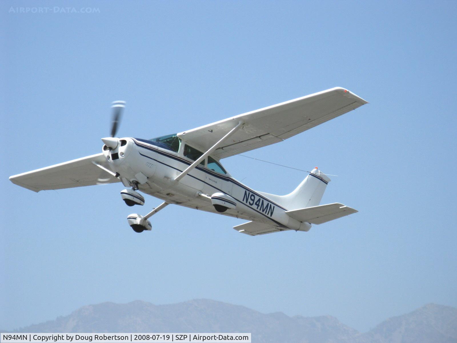 N94MN, 1985 Cessna 182R Skylane C/N 18268481, 1985 Cessna 182R SKYLANE, Continental O-470-U 230 Hp, takeoff climb Rwy 22