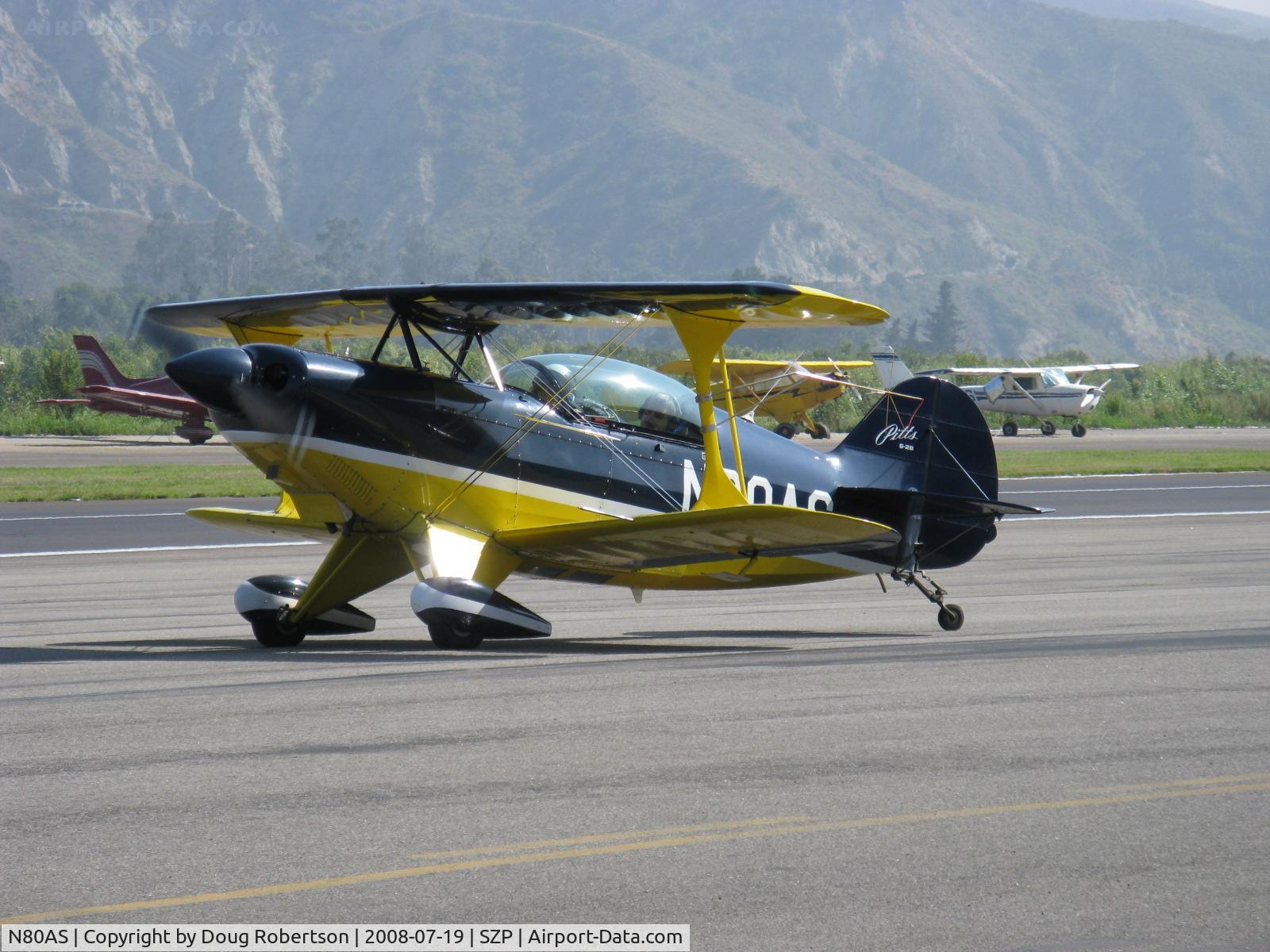 N80AS, 1992 Pitts S-2B Special C/N 5244, 1992 Pitts Aerobatics PITTS S-2B, Lycoming AEIO-540, taxi back
