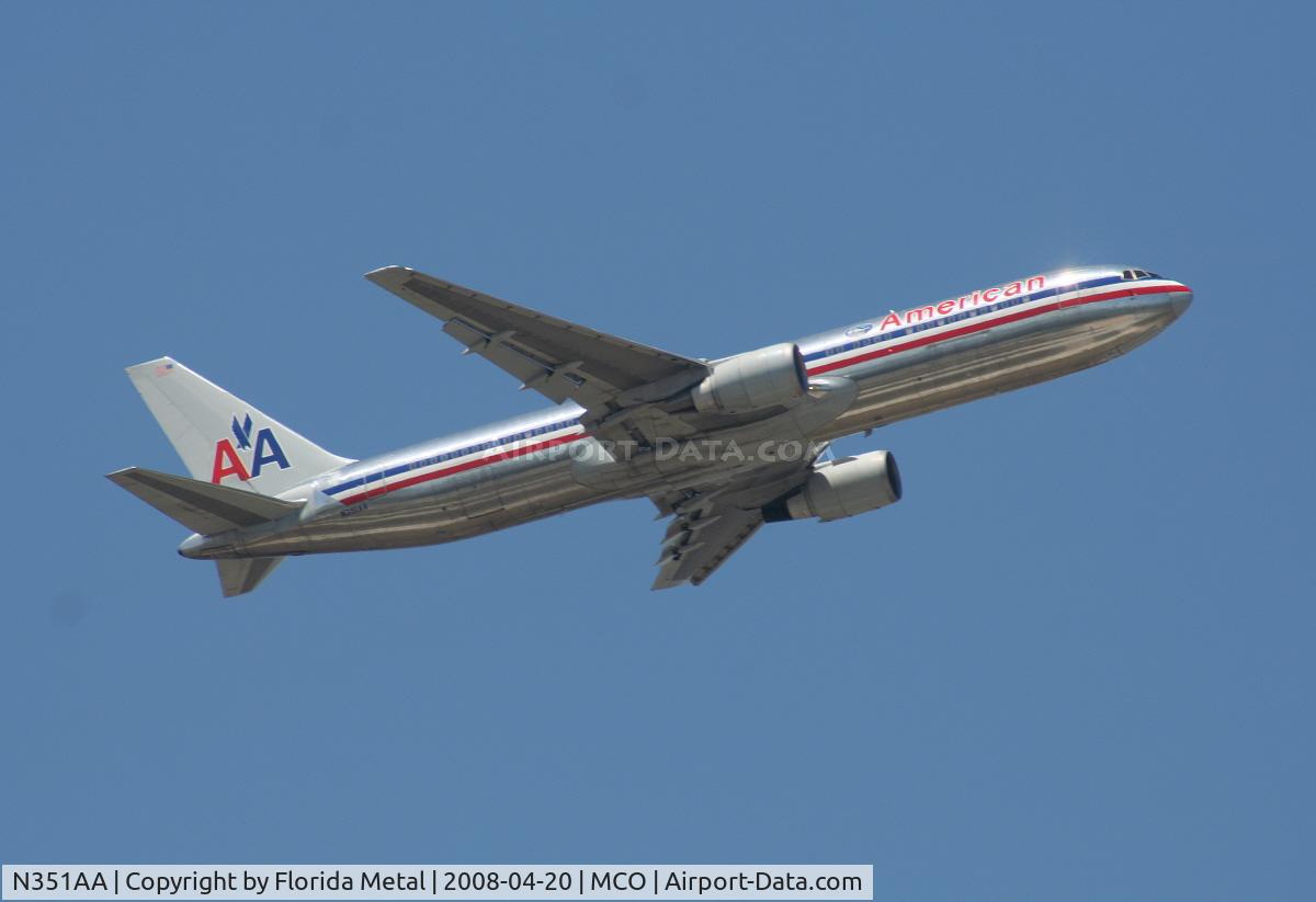 N351AA, 1988 Boeing 767-323 C/N 24032, American 767-300 departing to DFW