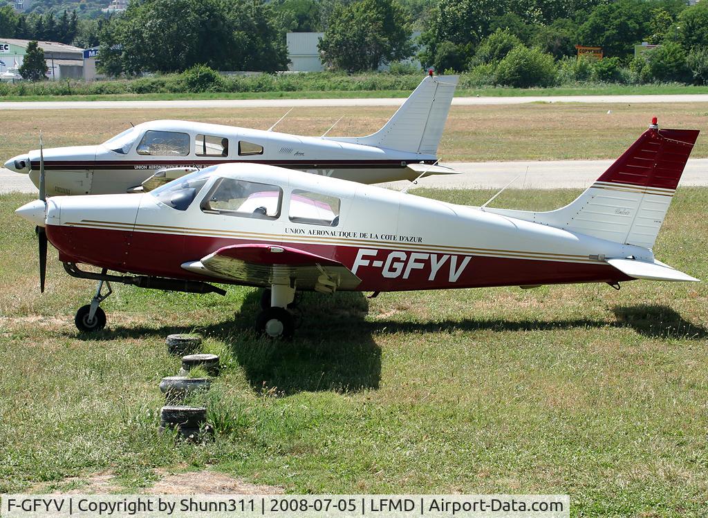 F-GFYV, Piper PA-28-161 Warrior II C/N 2841059, Parked in the grass near the Airclub