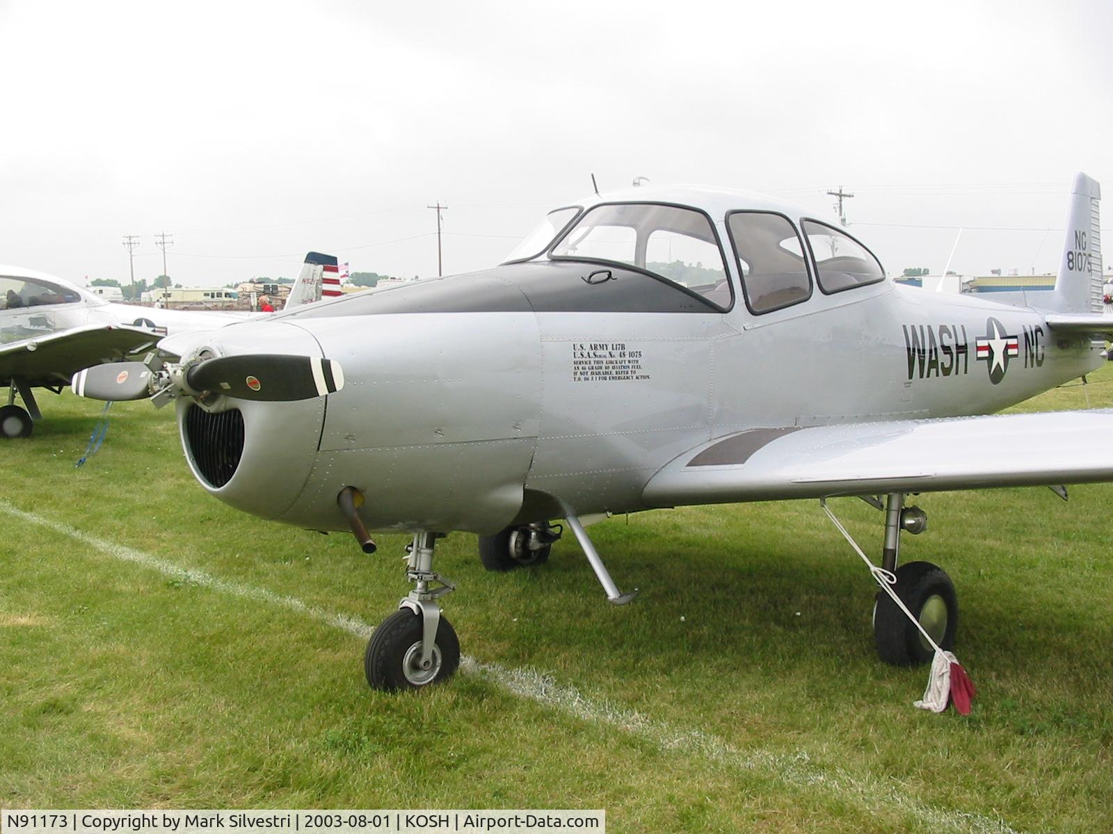 N91173, 1946 North American Navion C/N NAV-4-227, Oshkosh 2003