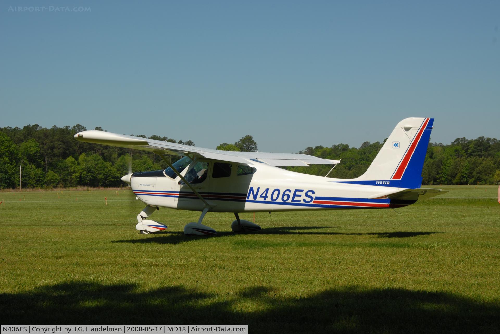 N406ES, 2006 Tecnam P-92 Echo Super C/N 964, Taxiing at Horn Pt. MD Fly In