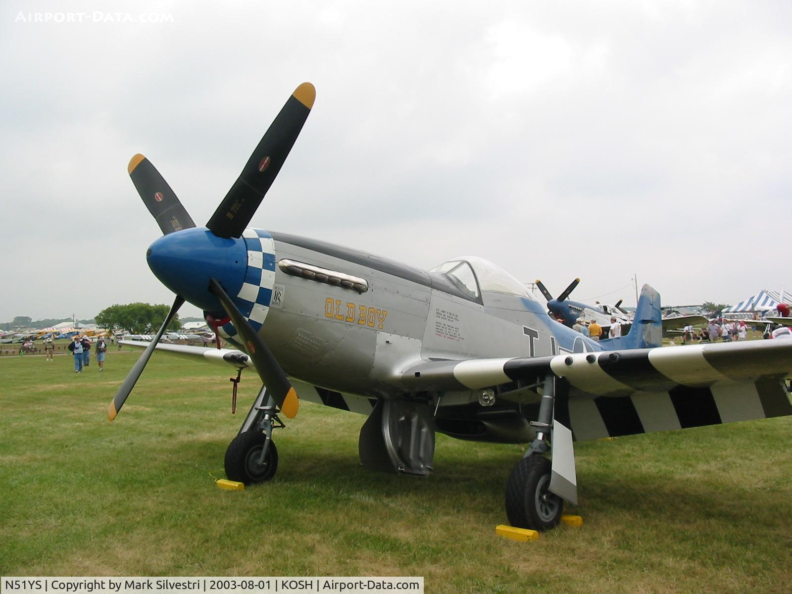 N51YS, 1945 North American P-51D Mustang C/N 122-39285, Oshkosh 2003
