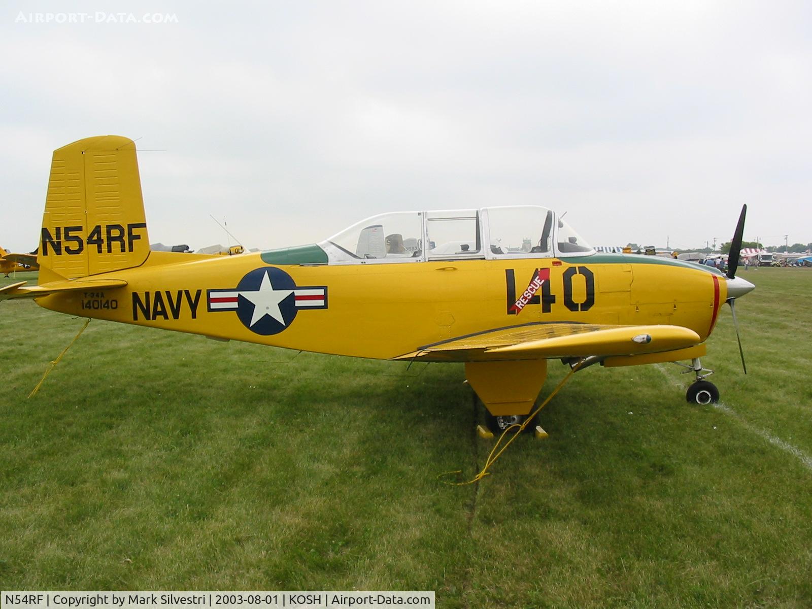 N54RF, 1957 Beech T-34A (A45) Mentor Mentor C/N G-140, Oshkosh 2003
