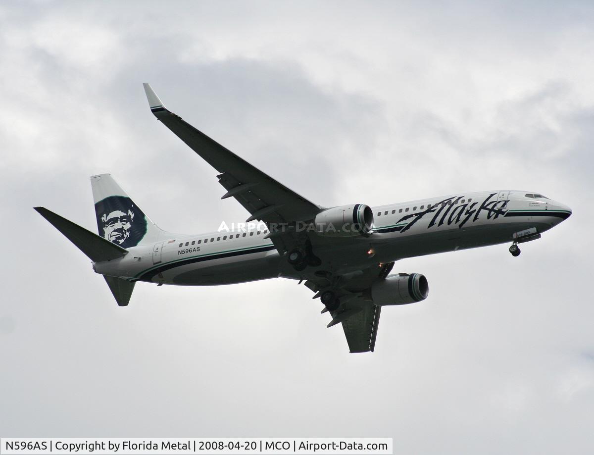 N596AS, 2008 Boeing 737-890 C/N 35688, Alaska Air 737-800 arriving from SEA