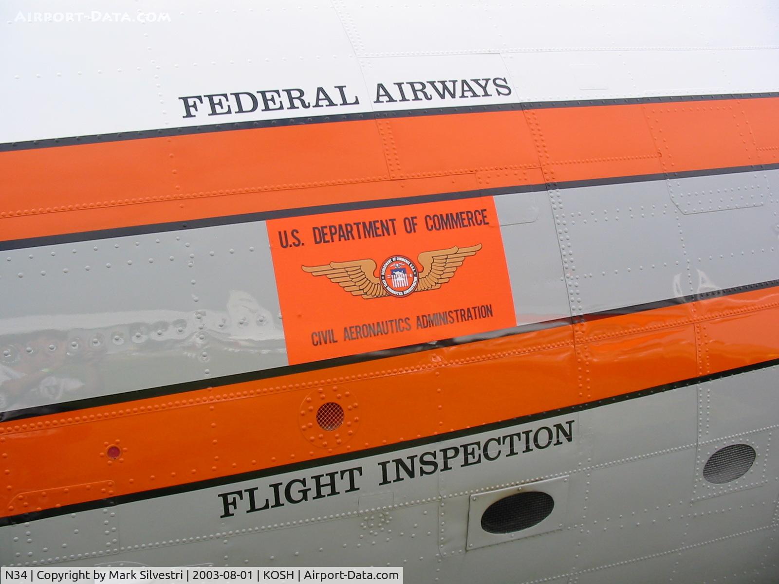 N34, 1945 Douglas R4D-7 C/N 33359, Oshkosh 2003