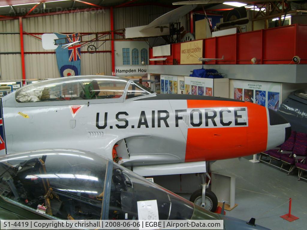 51-4419, 1949 Lockheed T-33A Shooting Star C/N 580-5714, Lockheed T-33A displayed inside the main, but cramped hangar
