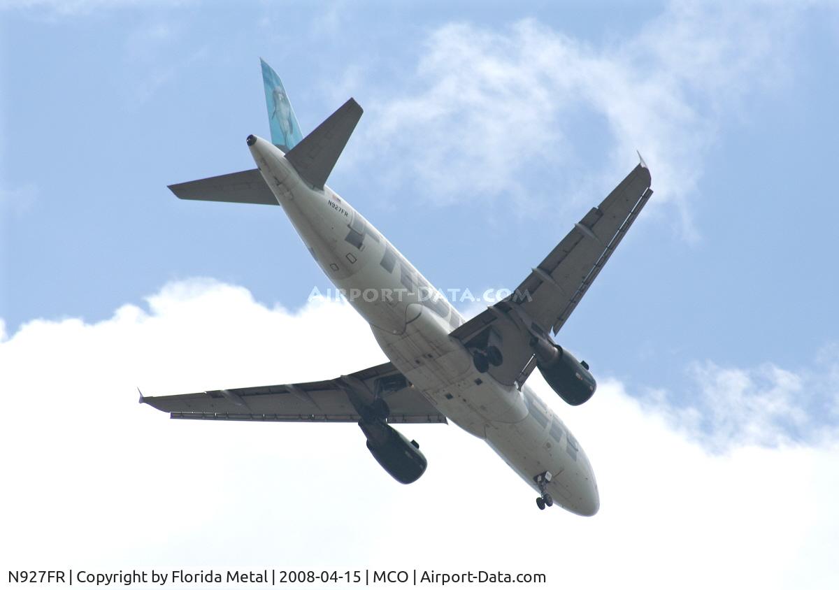 N927FR, 2004 Airbus A319-111 C/N 2209, Flip the Bottle Nose Dolphin gets the warm Destination of Florida, not quite Mexico.