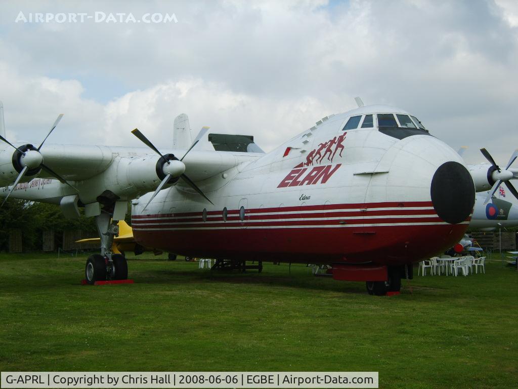 G-APRL, 1959 Armstrong Whitworth AW650 Argosy 101 C/N 6652, Ex DHL/Elan Air Cargo