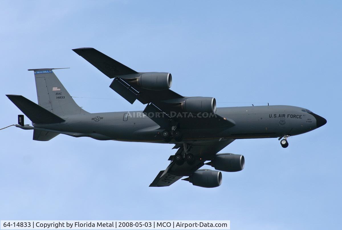 64-14833, 1964 Boeing KC-135A Stratotanker C/N 18773, KC-135 landing at Orlando