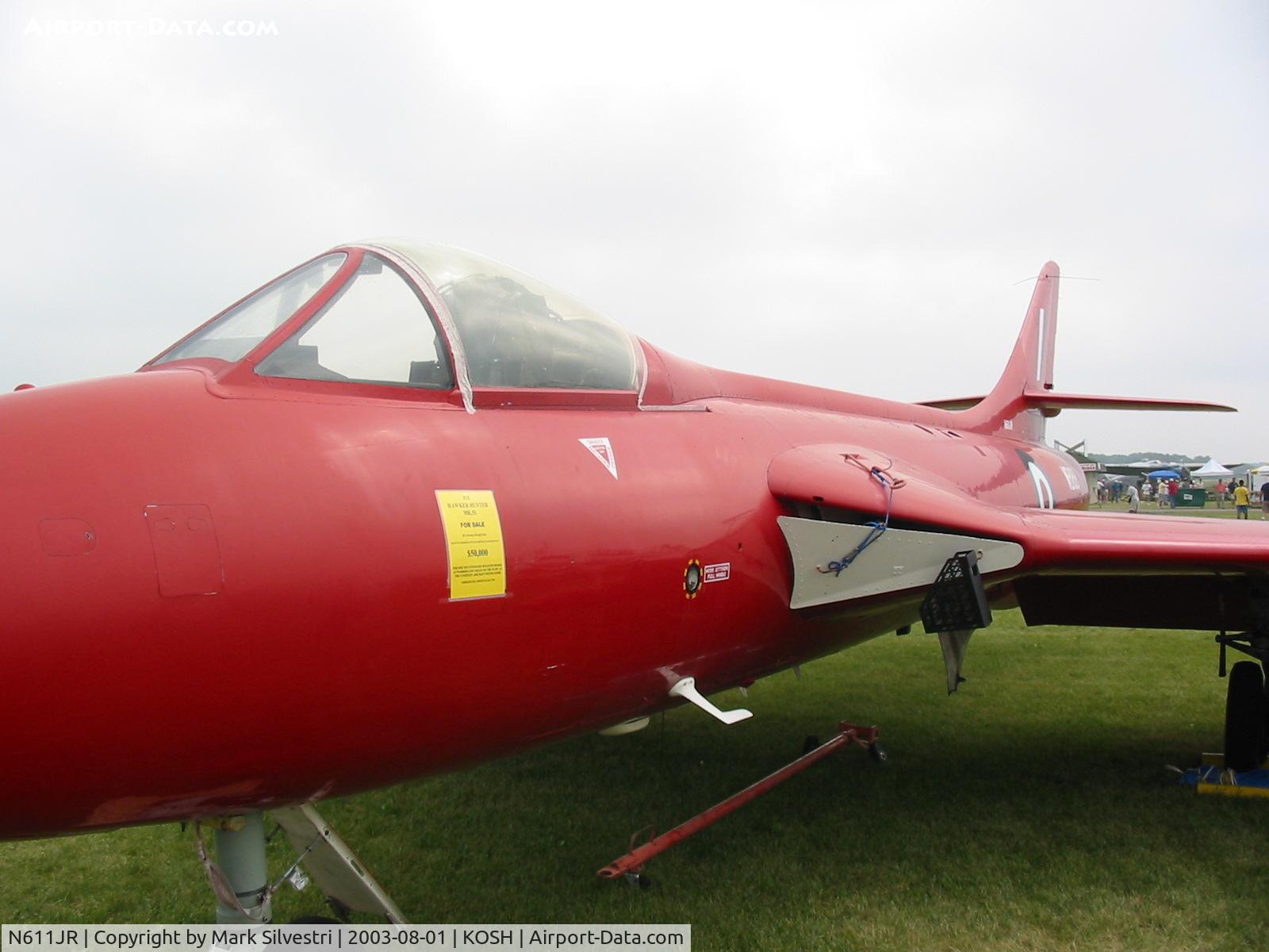 N611JR, 1956 Hawker Hunter F.51 C/N 41H/680277, Oshkosh 2003