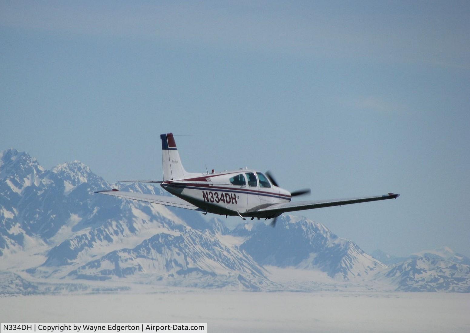 N334DH, 1975 Beech F33A Bonanza C/N CE-625, Ice Field along SE Alaska coast
