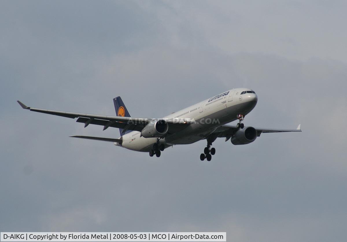 D-AIKG, 2005 Airbus A330-343X C/N 645, Lufthansa A330 arriving from FRA